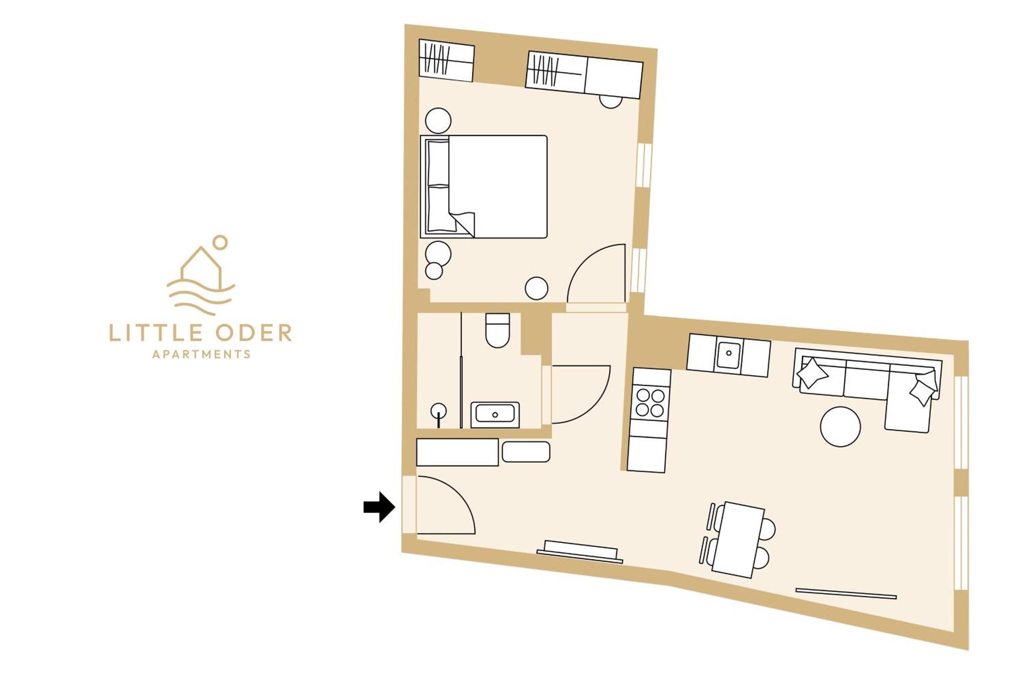 Little Oder Apartments Stettin Eksteriør billede
